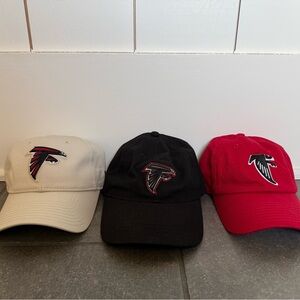 3 NFL Atlanta Falcons Adjustable Hats